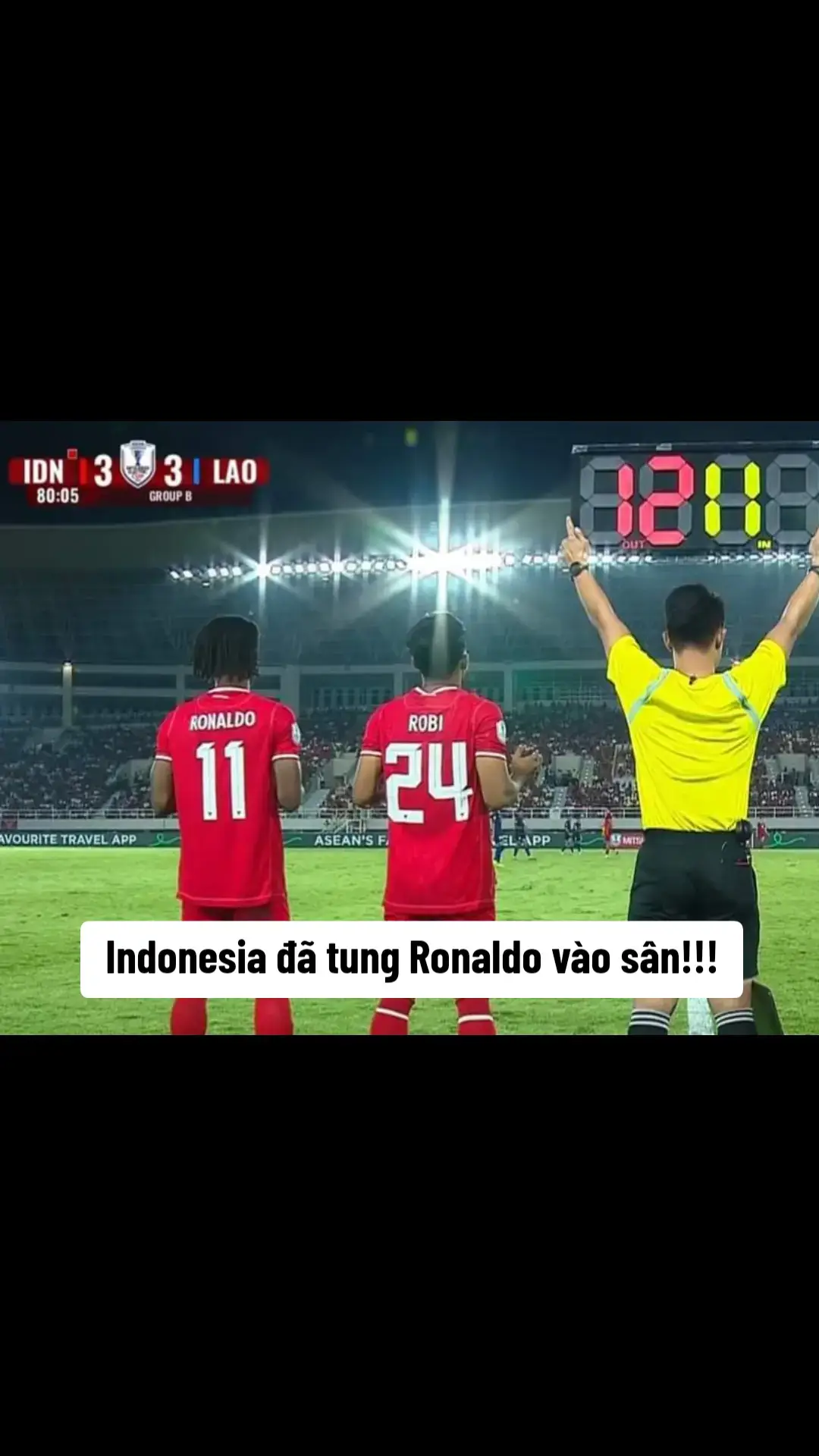 Tới công chiện 😎 #indonesia #lao #affcup #ronaldo #thethao247 