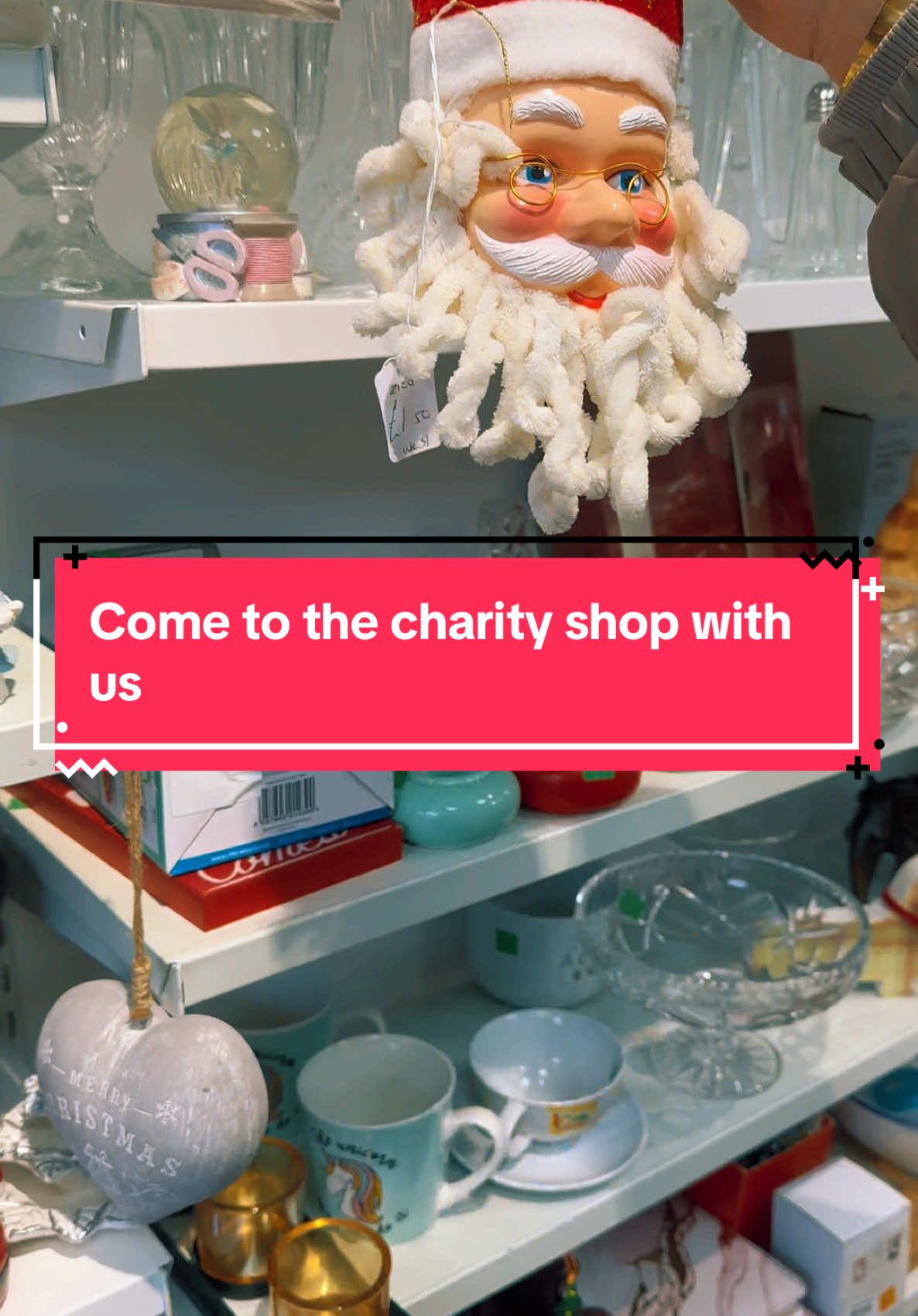 Come with us to the charity shop #charityshop #christmas #retrodecorations #shopping #fyp