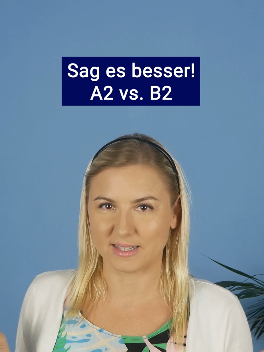 🇩🇪 Sag es besser! A2 vs. B2 🔹️ etwas suchen - auf der Suche nach etwas sein Ich bin auf der Suche nach einem neuen Auto. 🔹️ etwas haben - über etwas verfügen Die Wohnung verfügt über eine schöne Terrasse. 🔹️ etwas akzeptieren - etwas in Kauf nehmen Er nimmt in Kauf, dass er auch am Wochenende arbeiten muss. 🔹️ wichtig - relevant Dieses Thema ist relevant für die Prüfung. 🔹️ nicht wichtig sein - keine Rolle spielen Dieses Thema spielt in der Prüfung keine Rolle ❓️ Willst du noch mehr Wörter lernen? Dann hol dir mein gratis Lernpaket mit dem deutschen Wortschatz, typischen Ausdrücken, Redewendungen und vielem mehr! Du findest den Link auf meinem Account.  #deutsch #deutschkurs #deutschewörter #fyp #wortschatz #learngerman #germanwords #fürdich #deutschlehrerin #schule #deutschland 