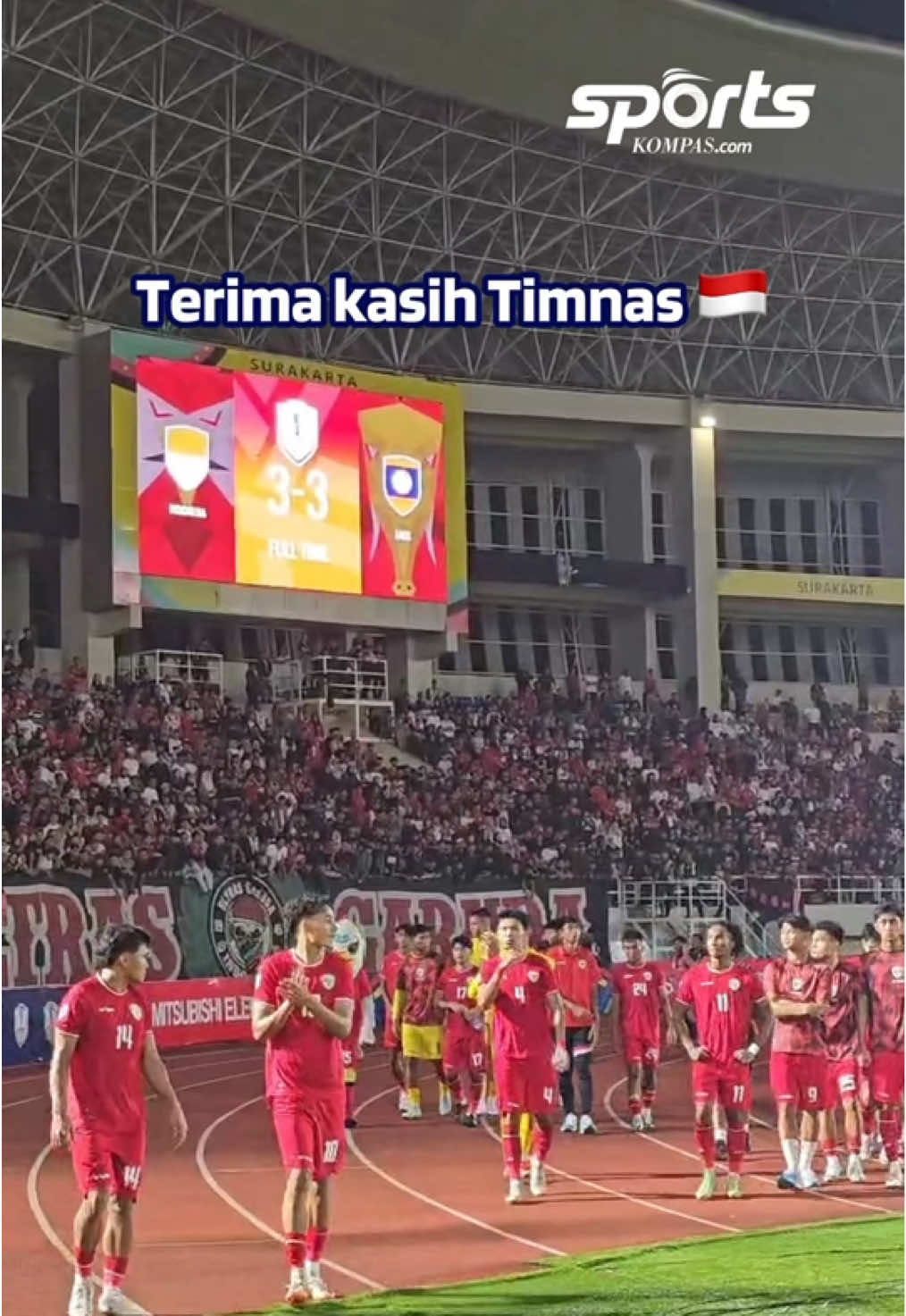 Terima kasih, Timnas Indonesia 🇮🇩🇮🇩🇮🇩 Timnas Indonesia bermain imbang 3-3 dengan Laos dalam pertandingan kedua Grup B ASEAN Cup 2024 atau Piala AFF 2024. Indonesia vs Laos digelar di Stadion Manahan, Solo, Kamis (12/12/2024) pukul 20.00 WIB.  Berita selengkapnya klik link di Bio. Video Jurnalis: Mochamad Sadheli Kreatif: Adinda Dwi Putri Produser: Nibras Nada Nailufar / #ASEANCup2024 #PialaAFF2024 #ASEANCup #Timnas #TimnasIndonesia #JernihMelihatDunia #FYP 