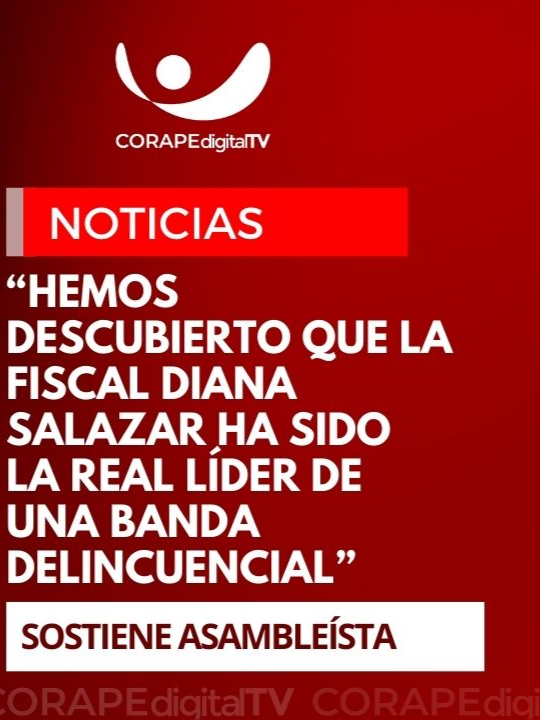 #ATENCIÓN | “Hemos descubierto que la fiscal Diana Salazar ha sido la real líder de una banda delincuencial”, sostiene asambleísta Mónica Palacios.  Mira sus declaraciones completas en #Youtube CORAPE Digital TV