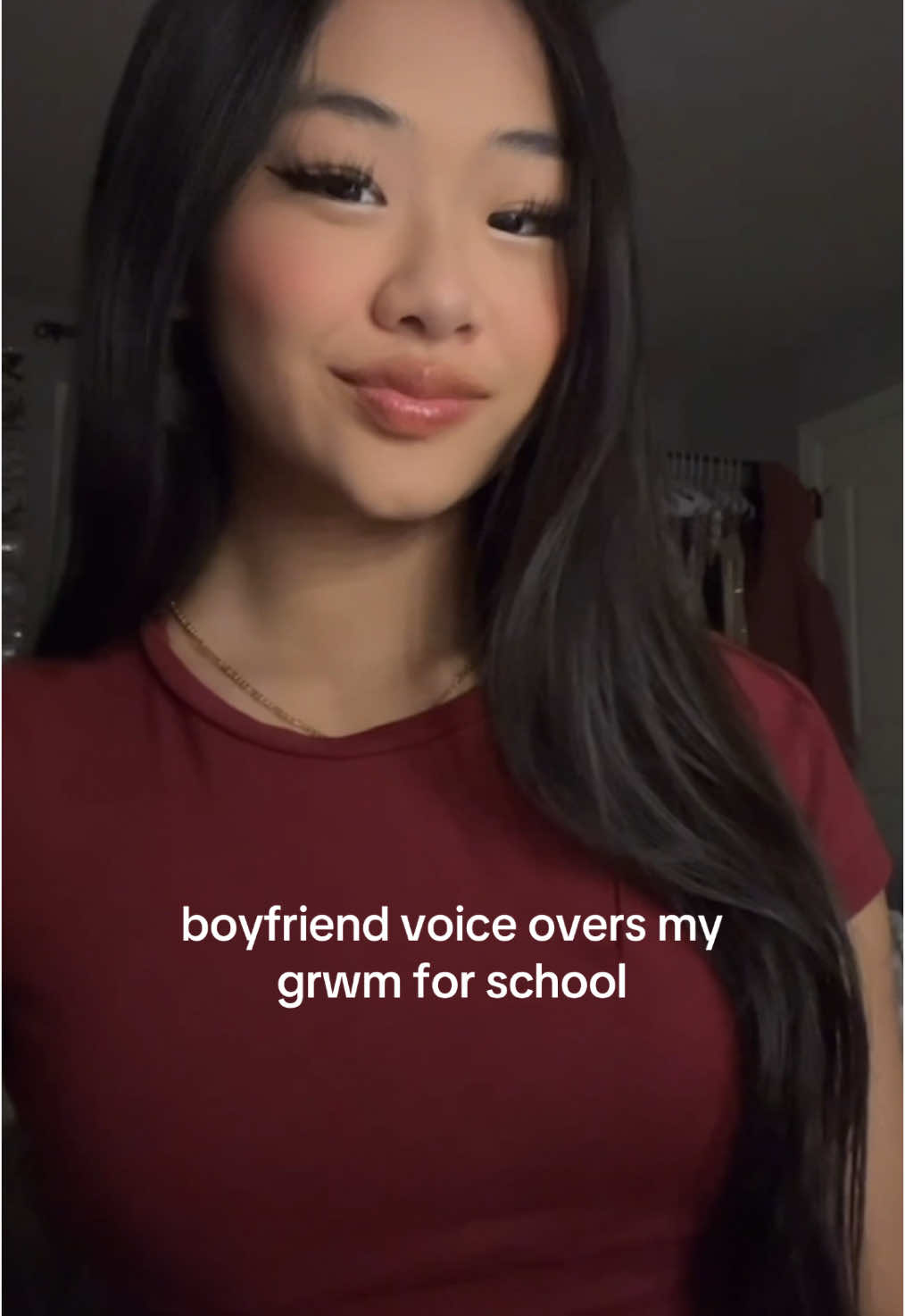 GRWM for school! another boyfriend voice over video 🥰 #grwm #grwmforschool 