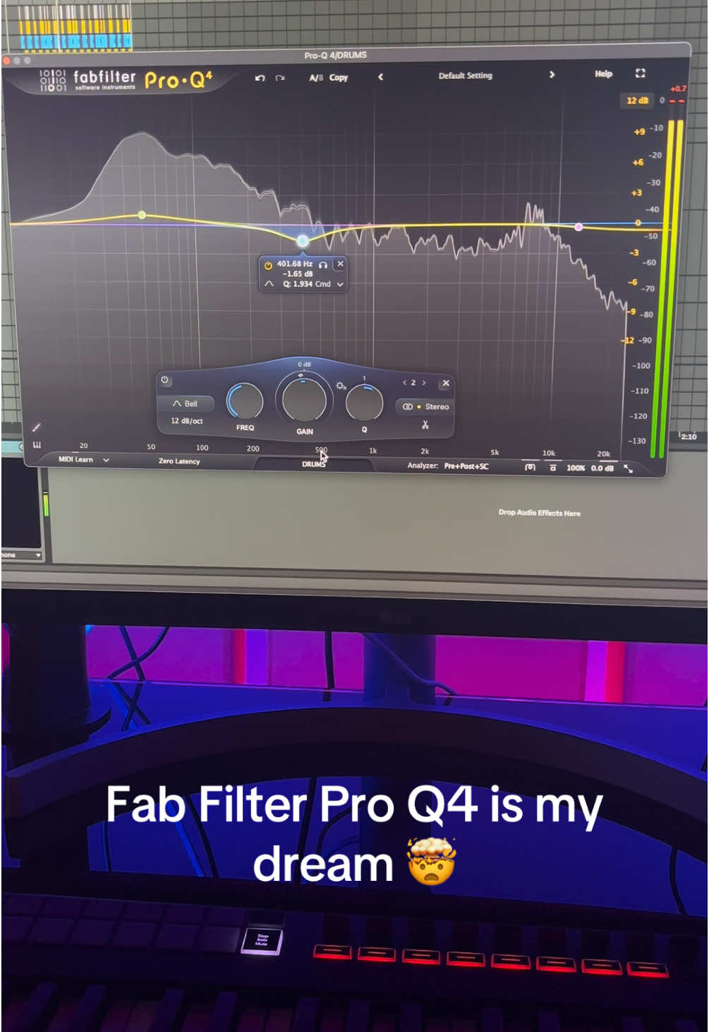 Fab Filter Pro Q4 is here and it’s honestly everything I could ask for 🔥 #fyp #studio #proq4 #fabfilter #plugins