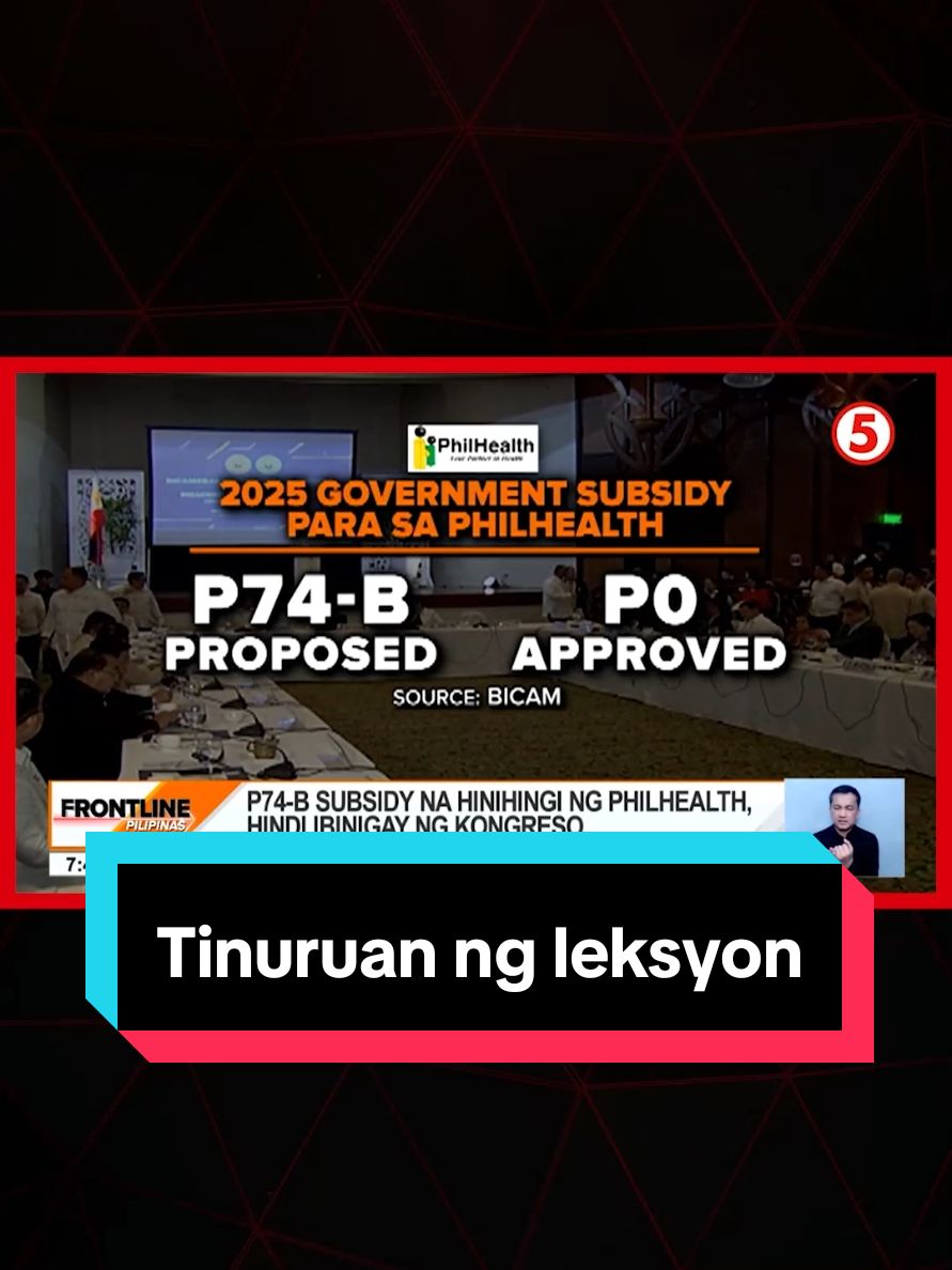 Gusto umanong turuan ng mga mambabatas ang #PhilHealth kaya hindi nila ibinigay ang bilyon-bilyon pisong subsidy na hinihingi nito para sa susunod na taon. Inalmahan naman ito ng ilang senador. #FrontlinePilipinas #News5 #BreakingNewsPH 