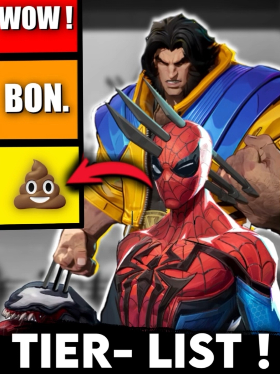 Je NOTE les PERSONNAGES de MARVEL RIVALS 🔥 #marvelrivals #ps5 #tierlist #tuto #spiderman 