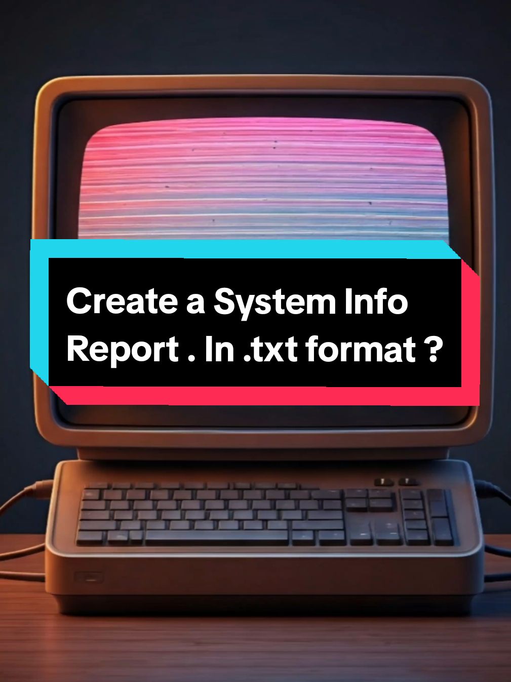 Create a System Report Info  #report #windows #systemreport #info #it #windows11 #foryou #computerscience #computeradvice #tiktok #techtok #LifeHack #tiktok #techtok #fyp #viral #tutorial #pchelp 