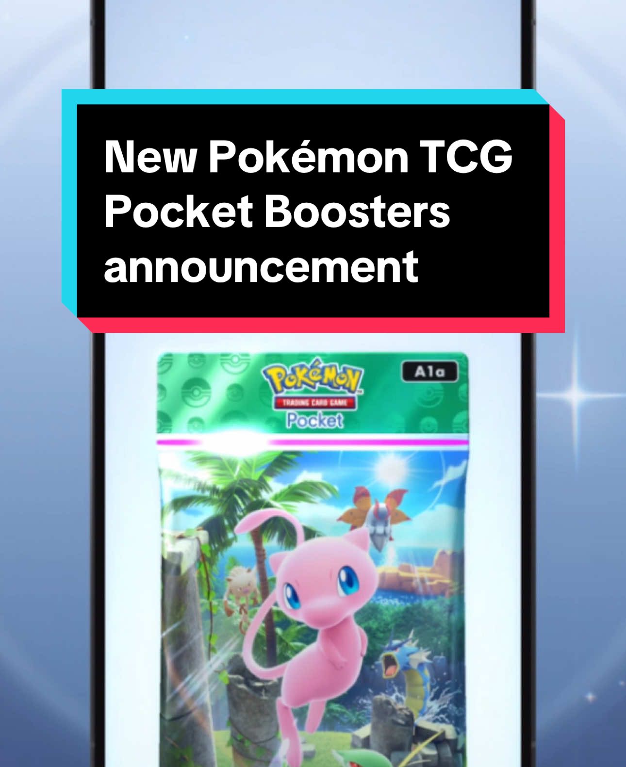 A brand 'mew' themed booster pack expansion is coming to #PokemonTCGPocket! Rip packs and discover new cards when the Mythical Island expansion arrives on Tuesday, December 17!