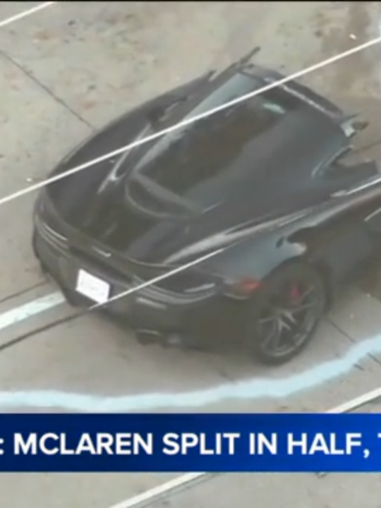 Two people were killed in a crash in #Texas where a #McLaren car was split in half after it slammed into a tree. A person in a second car that was hit had to be hospitalized.