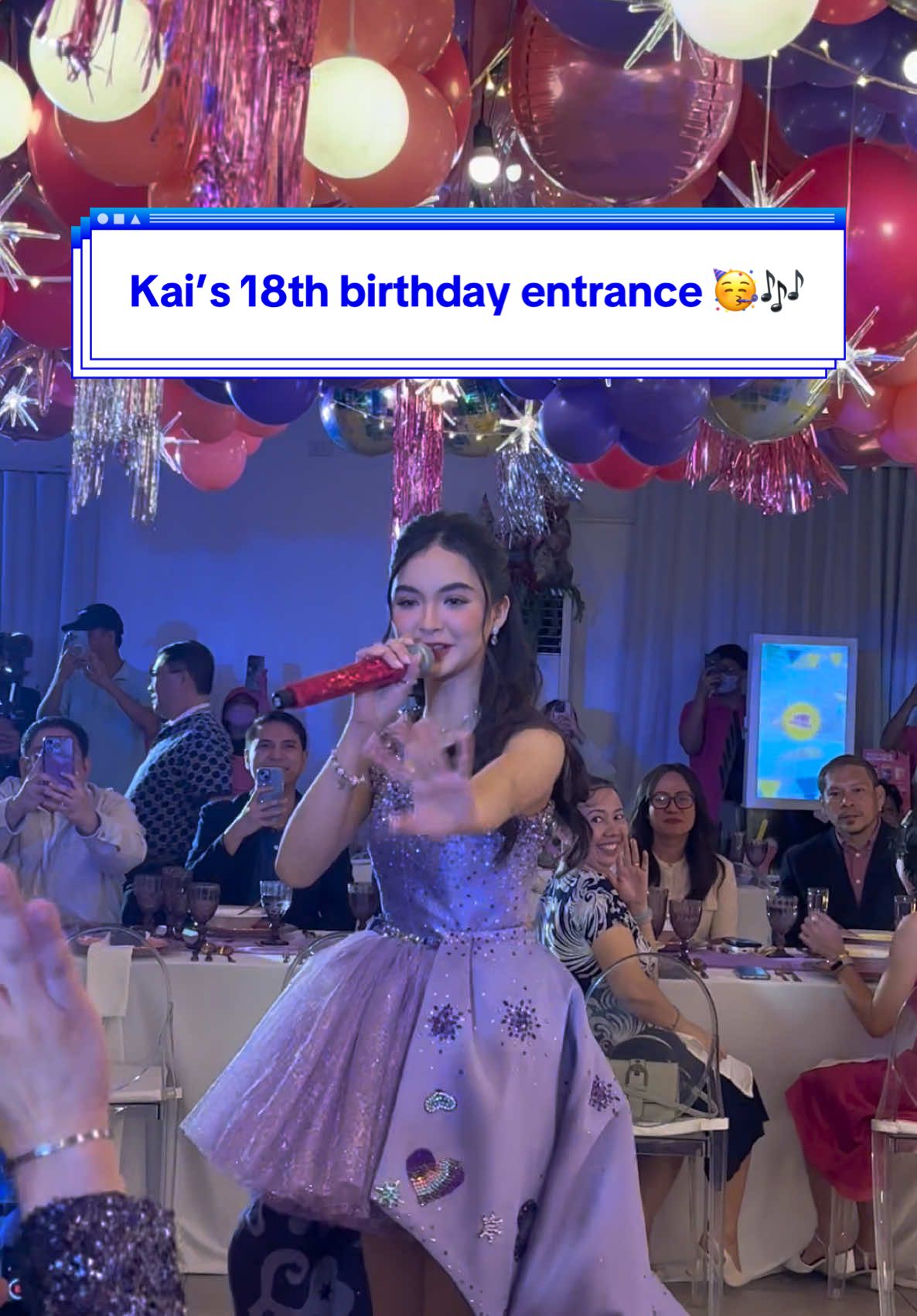 Now that’s a stellar entrance! 🎶The “Singing Gwapa of Cebu” sang her way into her 18th birthday celebration to Mamma Mia! 🥳 Happy birthday, #KaiMontinola! 🫶🏻 #PBBGen11 #TatakStarMagic #StarMagic