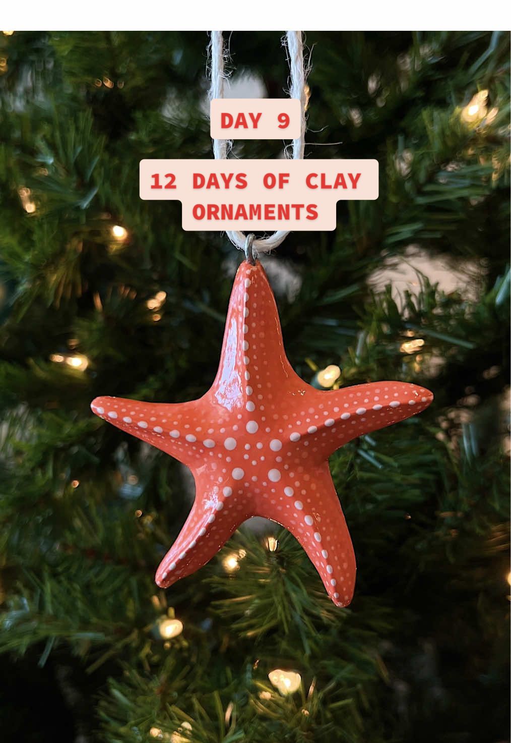 Starfish ornament ⭐️🐠 Thanks to all my IG friends for the idea! #airdryclay #airdryclayideas #diygifts #starfish #diyornaments