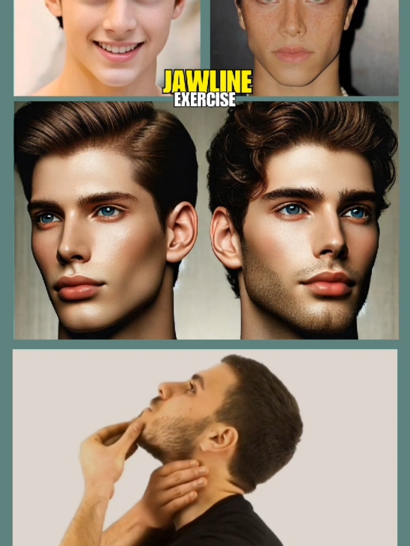 Sharp Jawline Exercise+Mewing Exercise (Do this exercise daily 15min) #jawline #viral #fyp #mewing #mewingtutorial #mewingtransformation #jawlinechallenge #glowuptips 