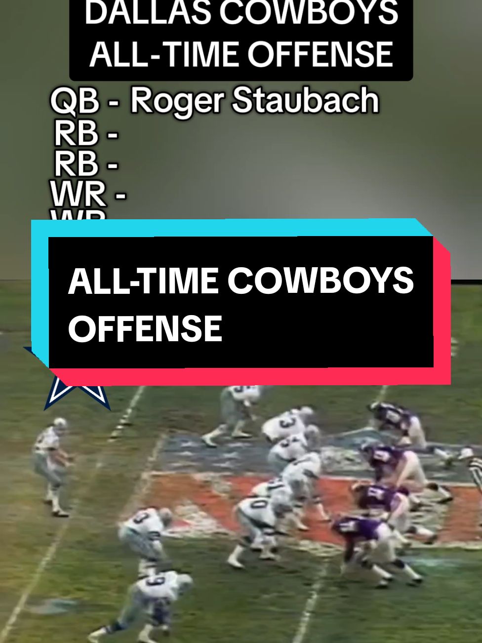 Dallas Cowboys all-time offense team. Do you agree? #nfl #cowboys #dallascowboys #americasteam #rogerstaubach #emmittsmith #michaelirvin #jasonwitten #tonydorsett #drewpearson #dezbryant #alltimeteam 