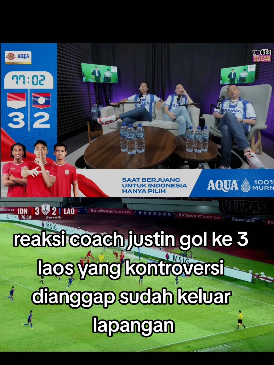 Reaksi coach justin goal ke 3 laos terhadap gawang timnas indonesia yang menjadi penyama kedudukan, kontroversi dianggap sudah keluar lapangan namun wasit mengesahkan gol tersebut. #timnasindonesia  #kitagaruda  #aseanchampionship2024  #aff2024 #aff  #indonesia vs #laos  #highlight #gol #out  #reaction #kontroversi #wasit  #coachjustin #reaksi 