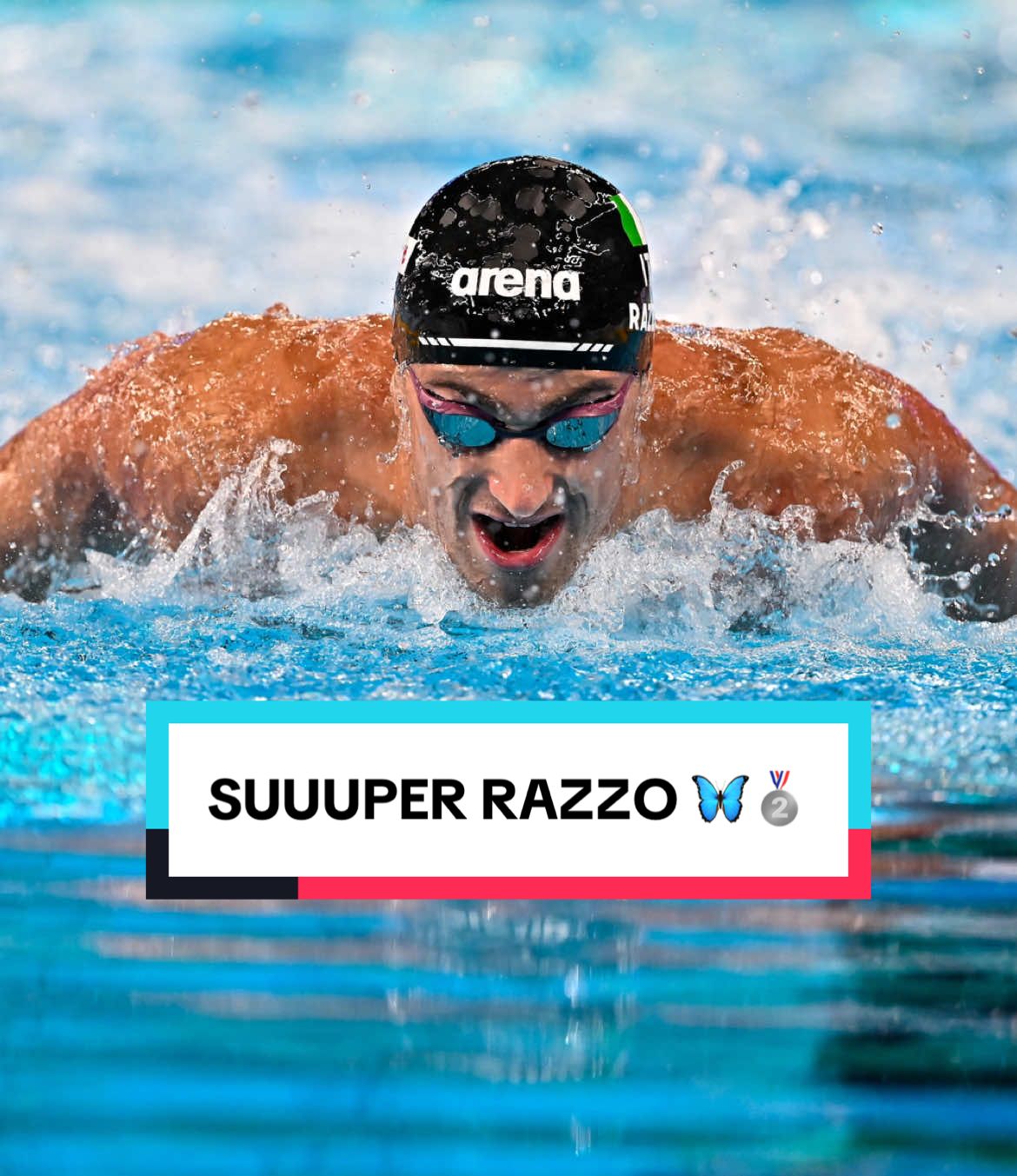 𝐒𝐔𝐔𝐔𝐏𝐄𝐑 𝐑𝐀𝐙𝐙𝐎 🦋🥈 Alberto Razzetti conquista la medaglia di Argento nei 200 farfalla uomo ai Mondiali di nuoto in vasca corta di Budapest 2024. #Azzurri | #Nuoto | #AQUABudapest2024 | #sportstiktok | #DaVedere 