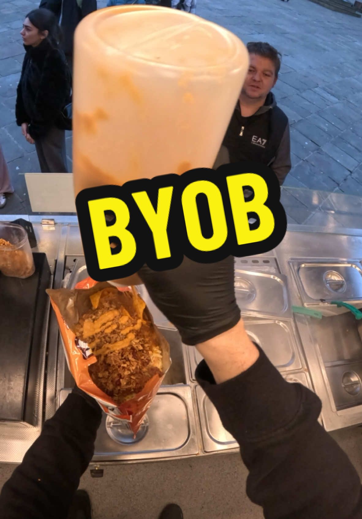 He wanted a surprise BYOB! #spudbro #byob 