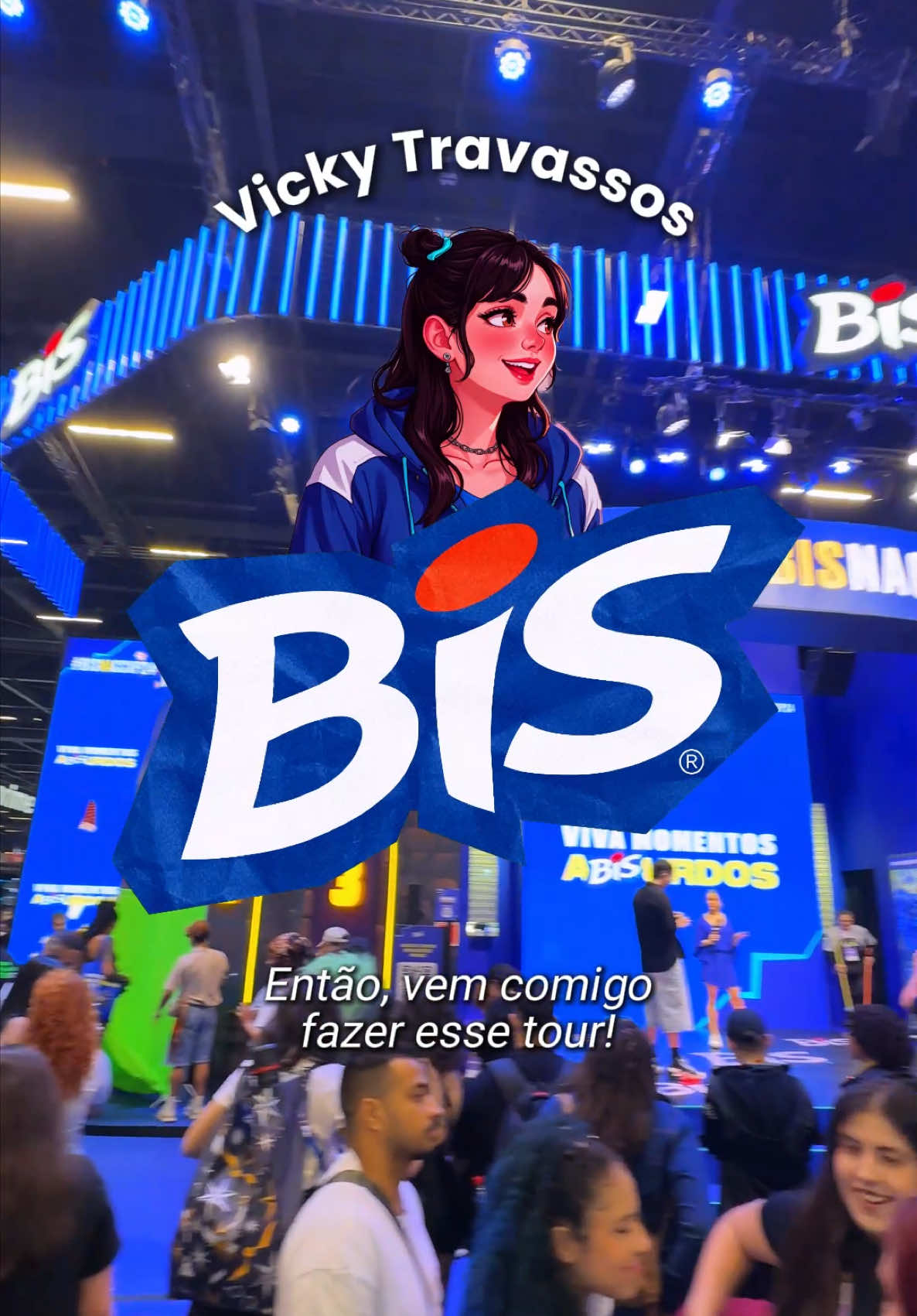 TBT de mais um ano na CCXP24 com @Bis 🥺💙 foi o estande mais BABADO de todos os 5 dias e eu tô muito feliz de ter feito parte disso de novo. Foi de pocket show exclusivo do Pedro Sampaio até games aBISurdos com a gente e os mcs! Bisinho é o maioral mesmo,não é? #BisQuad24 #BisNaCCXP24 #Publicidade 