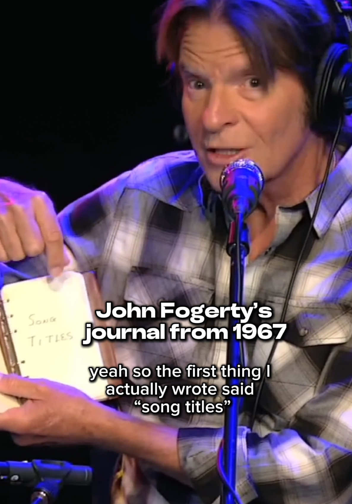 John talks about his original journal from 1967 📝 #behindthesong #johnfogerty #ccr #proudmary 