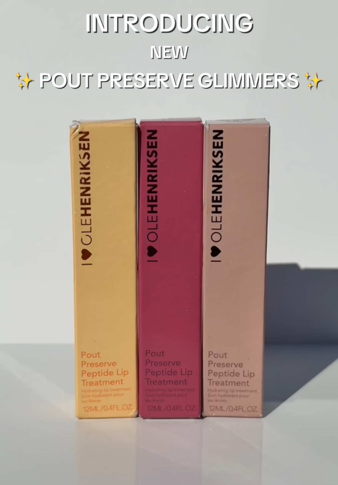 Meet the Glimmer Trio ✨  Our Pout Preserve Peptide Glimmers deliver hydration, peptides, and a kiss of shimmer for smooth, nourished. Perfect for any moment—from everyday shine to that après glow. 😉 ✨AVAILABLE NOW: @sephora North America, olehenriksen.com and @Ulta Beauty  UK (Boots, LookFantastic, Sephora, Cult Beauty) Denmark, Norway, & Sweden ✨ COMING SOON: Sephora Europe: 1/6/2025 Sephora Australia: 1/7/2025 Sephora Hong Kong 1/9/2025