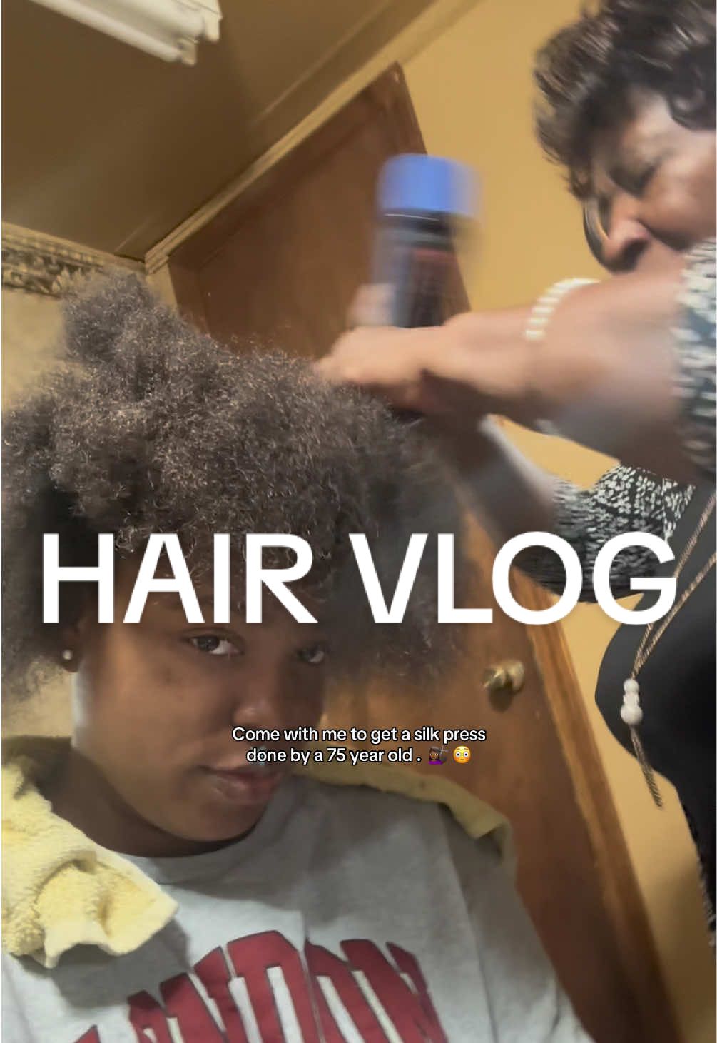 Hey y’all it’s hair daaaaaay💇🏾‍♀️ ( 75 yr old beautician did me a silk press today & this the best hospitality i ever had , i left with some knowledge aswell & it was no attitudes like some of the new stylist be having … i’m very impressed) . 💕 #foryou #hairvlog #hairday #hairchronicles #hairvlogs #realhair #haircut #clipends✂️  #hairtok #shannonms #northms #hairstylestotry #oldschoolhair #oldschoolhairstylist #beautician #blackgirlvlogs #afforablehairstyles #silkpress #silkpressnaturalhair #makeitviral #blowthisup 