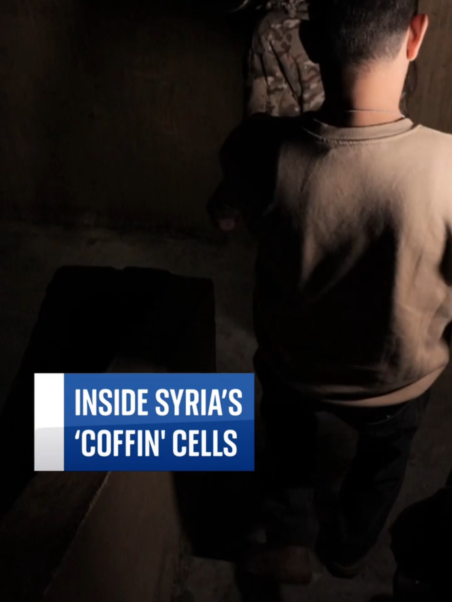 Sky’s Stuart Ramsay followed a rebel soldier beneath a complex built by #Syria's internal security services in the heart of the city of Homs The cells appeared no more than 6ft long and 4ft wide. They looked like large coffins, which for many, they would become