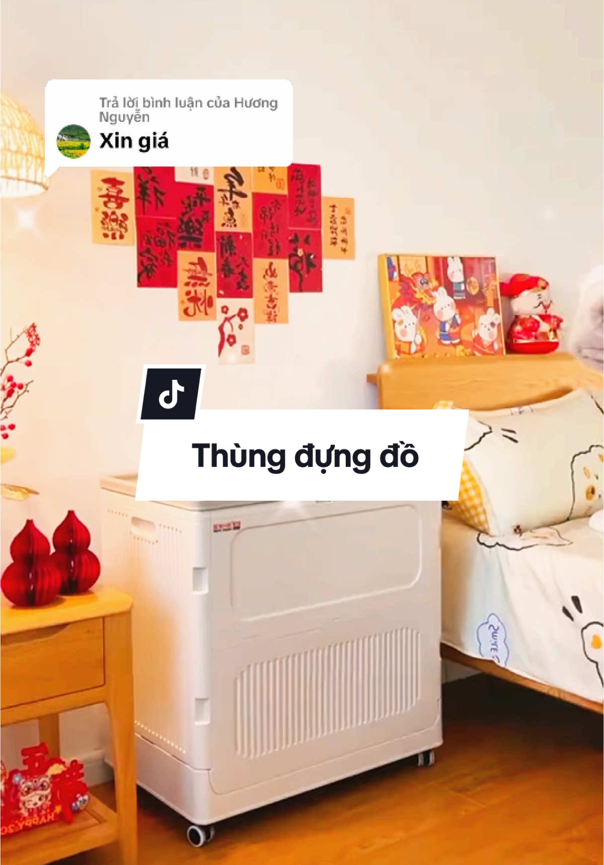 Trả lời @Hương Nguyễn thùng nhựa đựng đồ gấp gọn #thung #thungnhua #giadung #xuhuong 