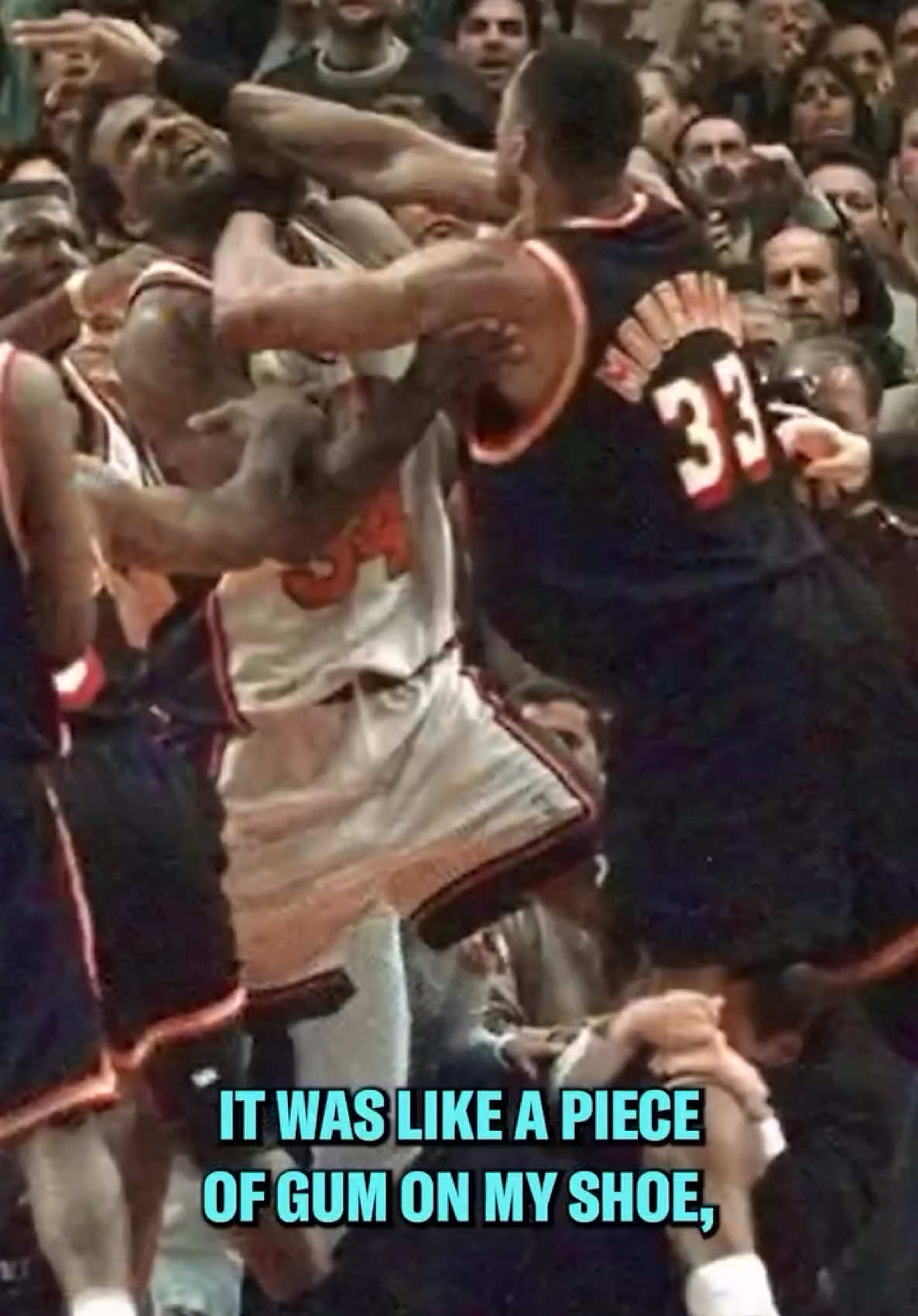 Why Alonzo Mourning blames Pat Riley for the Jeff Van Gundy leg grab incident 🤣 #NBA #miamiheat #newyorkknicks #alonzomourning 