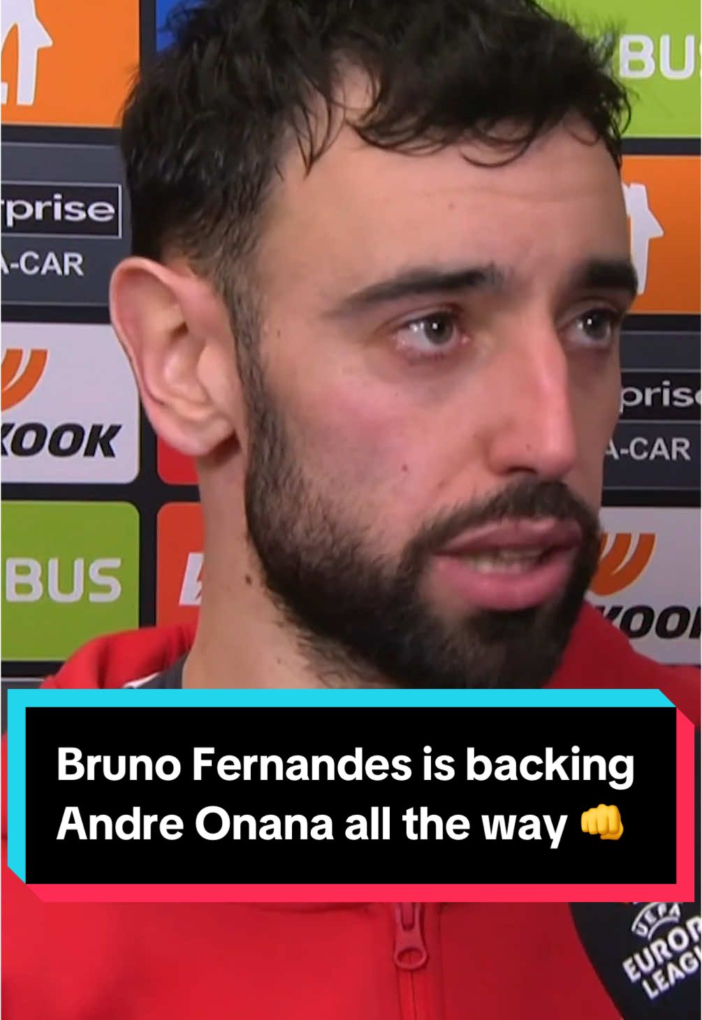 Bruno Fernandes is backing Andre Onana all the way 👊 #mufc #manutd #manchesterunited #onana #fernandes #brunofernandes 