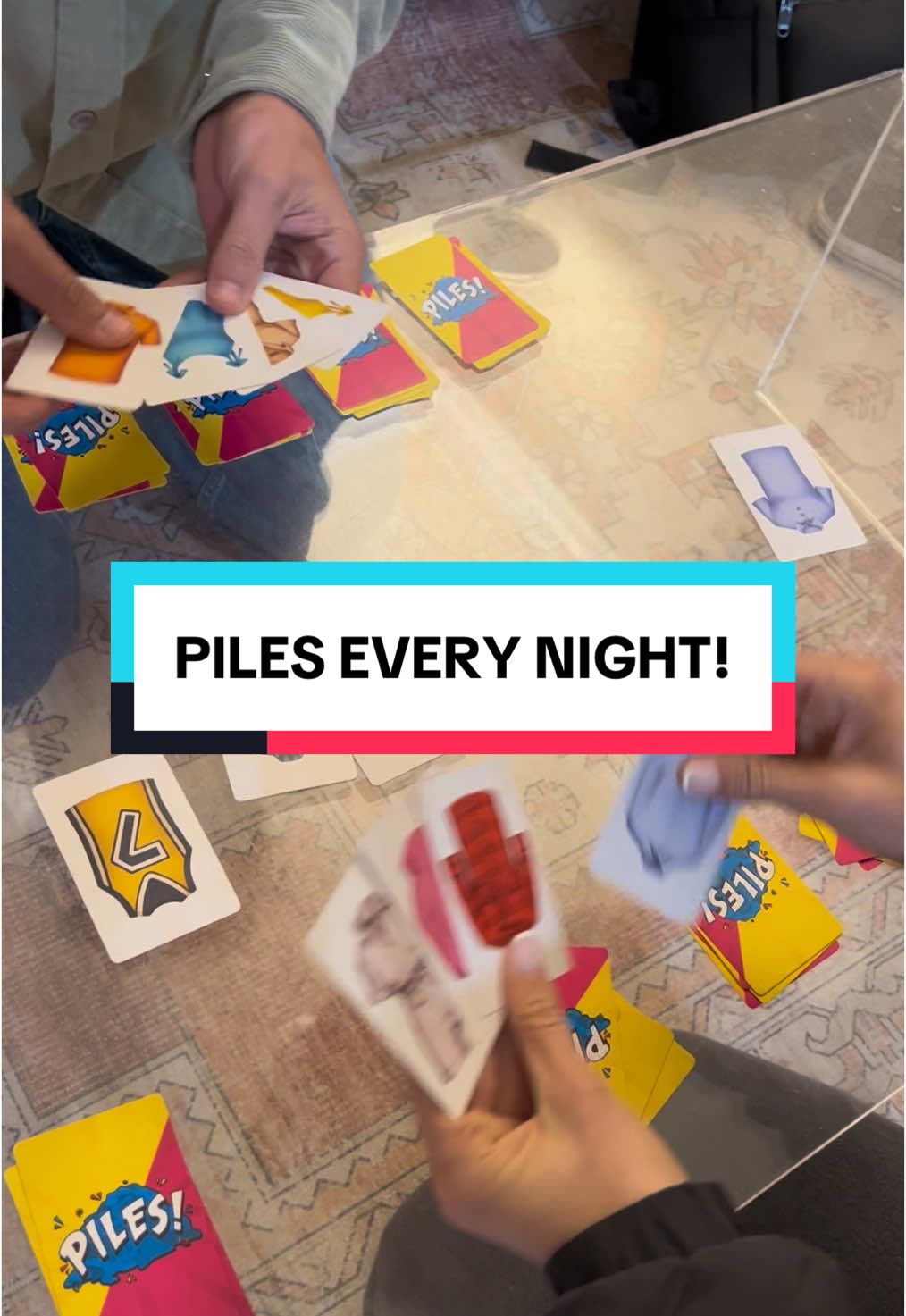 We play every night and have never fought once 😝💃🕺#pilesgame #couplesgame #GameNight #fyp #viral 