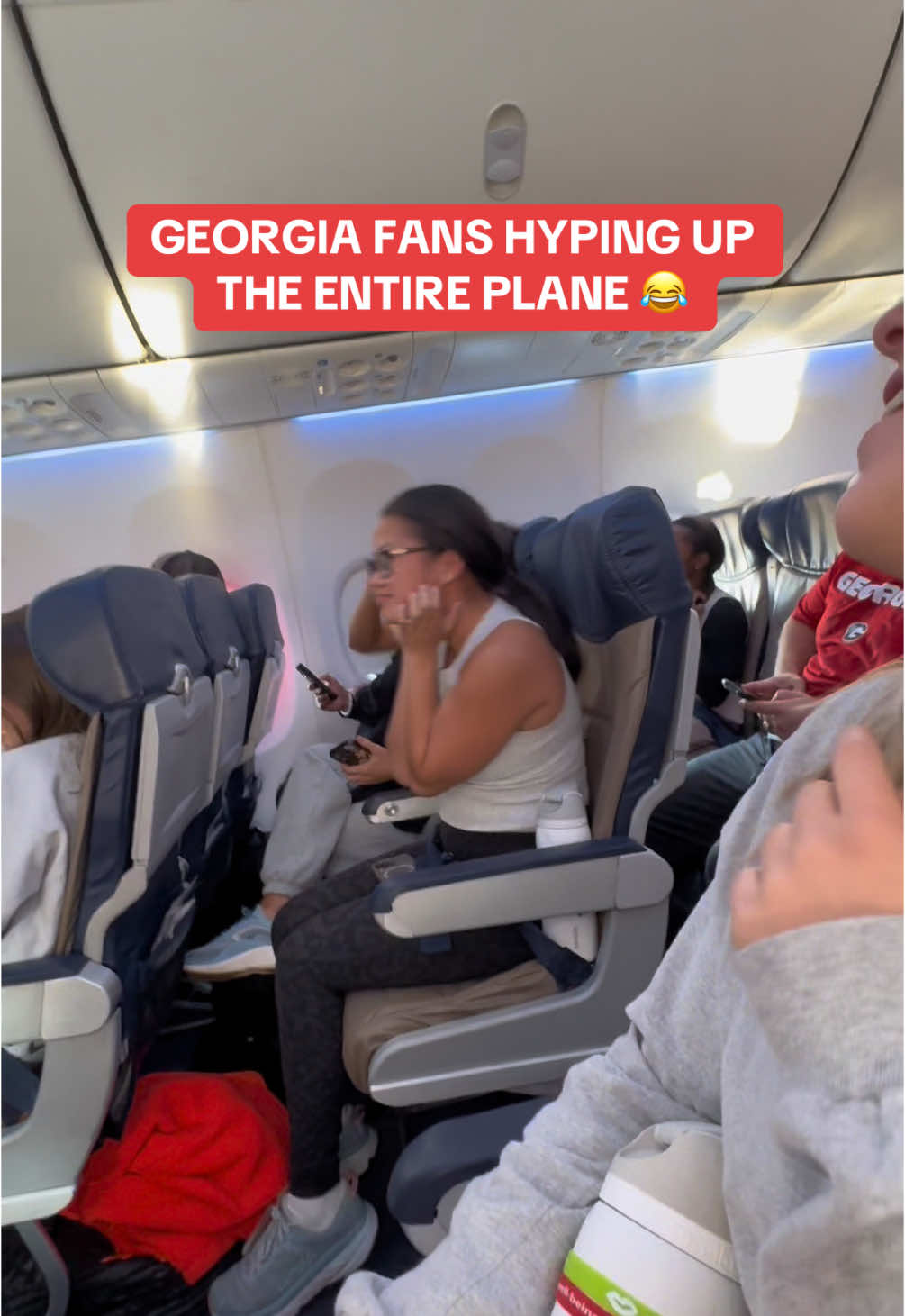 Vibes captains reporting for duty 🫡 (via @mands77777777) #georgia #bulldogs #football #fans #airplane 