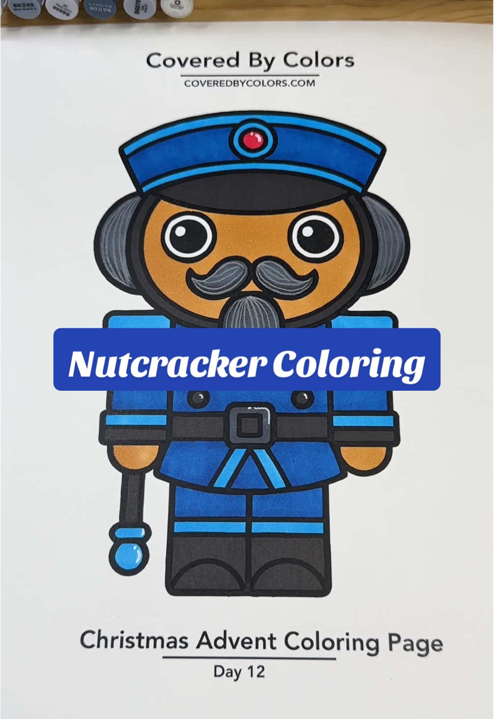 Nutcracker Coloring 🥜  #coloring #colouring #coloringpages #adventcalendar #nutcracker #asmr 