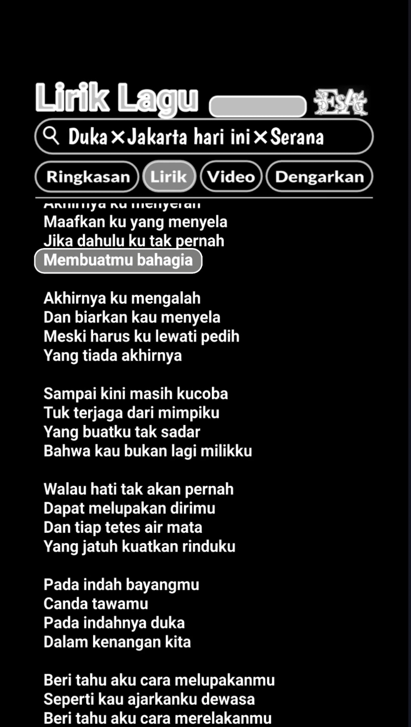 duka×jakarta hari ini×serana 🎧🎶#lirikvideo #liriklagu #lirikgoogle #lagusad #sadvibes #duka #jakartahariini #serana #fyp #fypシ #fypage #fypシ゚viral #beranda #xybca #bismillahfyp 