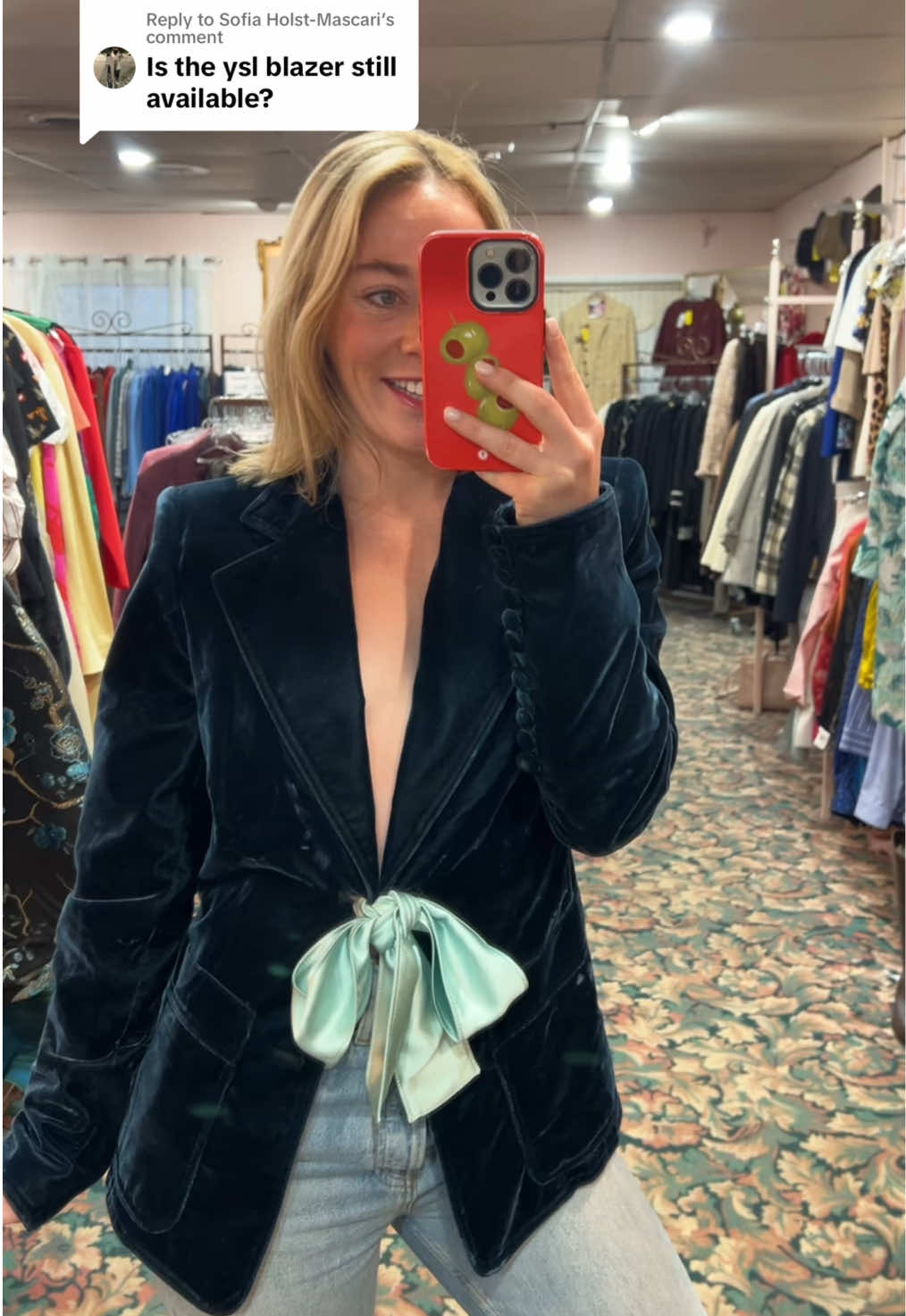 Replying to @Sofia Holst-Mascari this vintage YSL blazer is everything & more! Yes, it’s still available at Elite Repeat Resale!!!