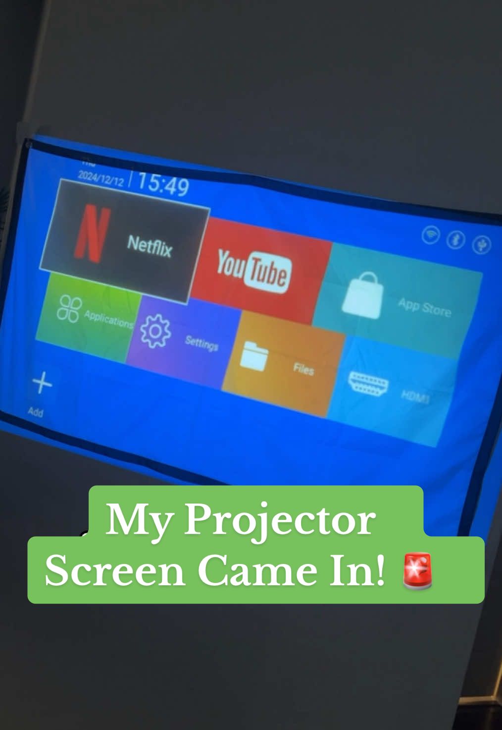 #projector #projectorscreen #movienight #movienightideas #datenightideas 