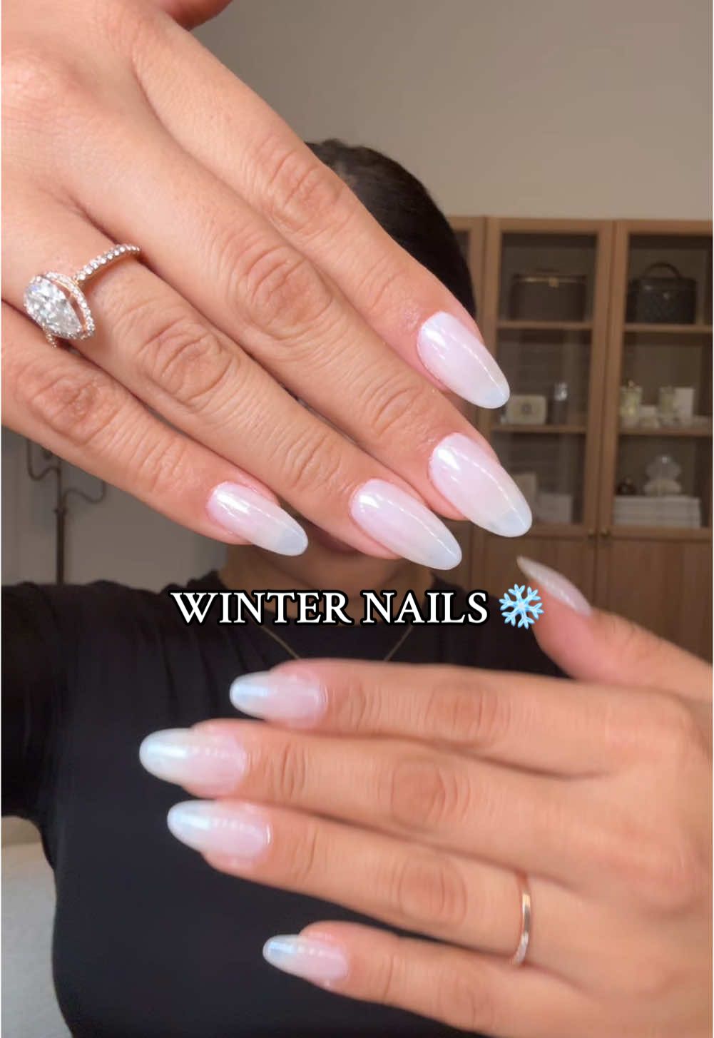 Winter nails ❄️🤍 @OPI - US @dndgel #nails #nailinspo #winternails #cleangirlnails #gelxnails #milkywhitenails #nailtrends #diynails #funnybunny 