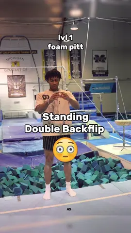 standing double backflip progression 👀 @FrederickFlips #gymnastics #backflip 
