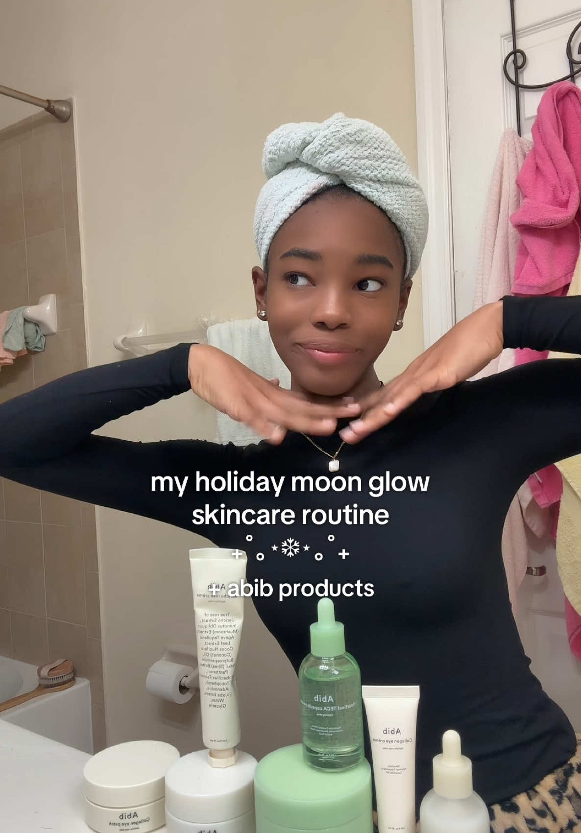 my holiday moon glow skincare routine w/ @Abib Global ❄️ #abib #abibholidaymoonglowbox #abib_global #TECA #holidaybox  #holiday #holiday2024 #beautybox #unboxing #kbeauty #koreanskincare #skincarejourney #skincareroutine #fyp #korean #asianskincare #eczema #sensitiveskin #viral #foryoupage 