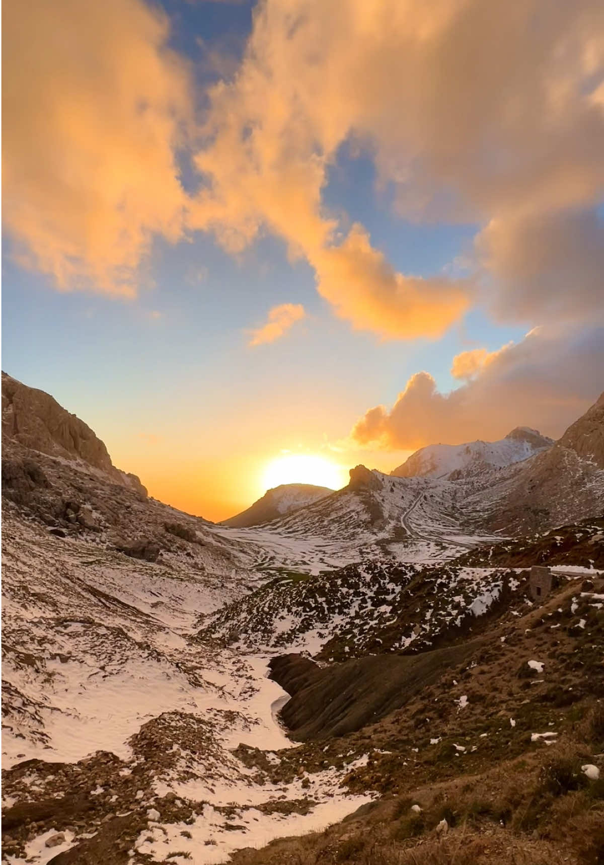 Aswel au sommets du djurdjura 🏔️ 12.12.2024 😍 #sunsetlover #kabylie #neige #coucherdesoleil #montage #kabyle #dz #visitalgeria @gite_du_capitaine  #imazighen #amazigh #tiziouzou 