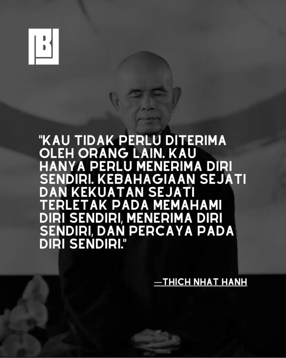 Dikutip dari buku "The Art of Power" karya Thich Nhat Hanh #filsafat #untukmu #kutipan #thichnhathanh