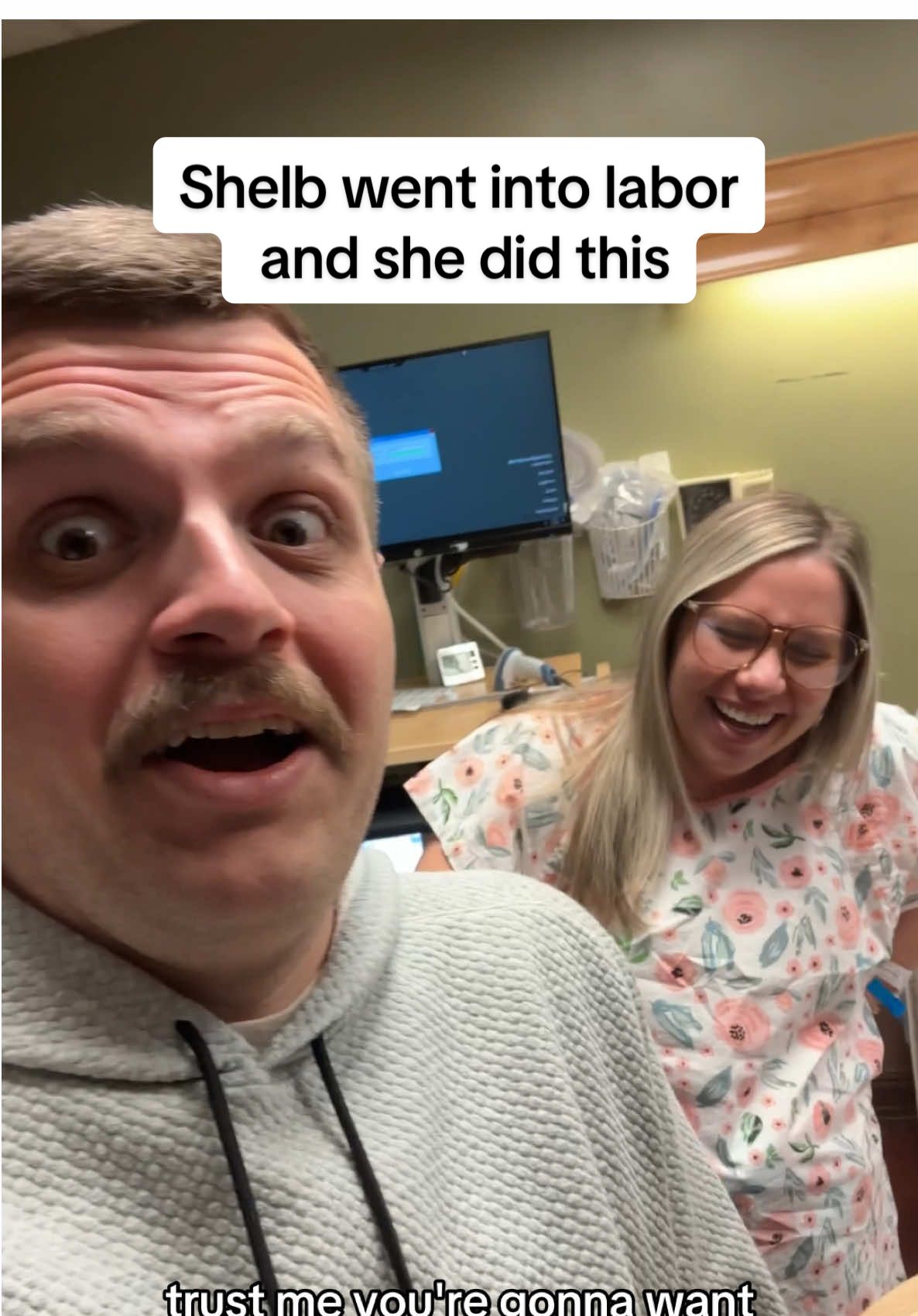 She didn’t have to do all that 🤣 #shelbanddyl #baby #laboranddelivery #pregnant #couples #relationships 