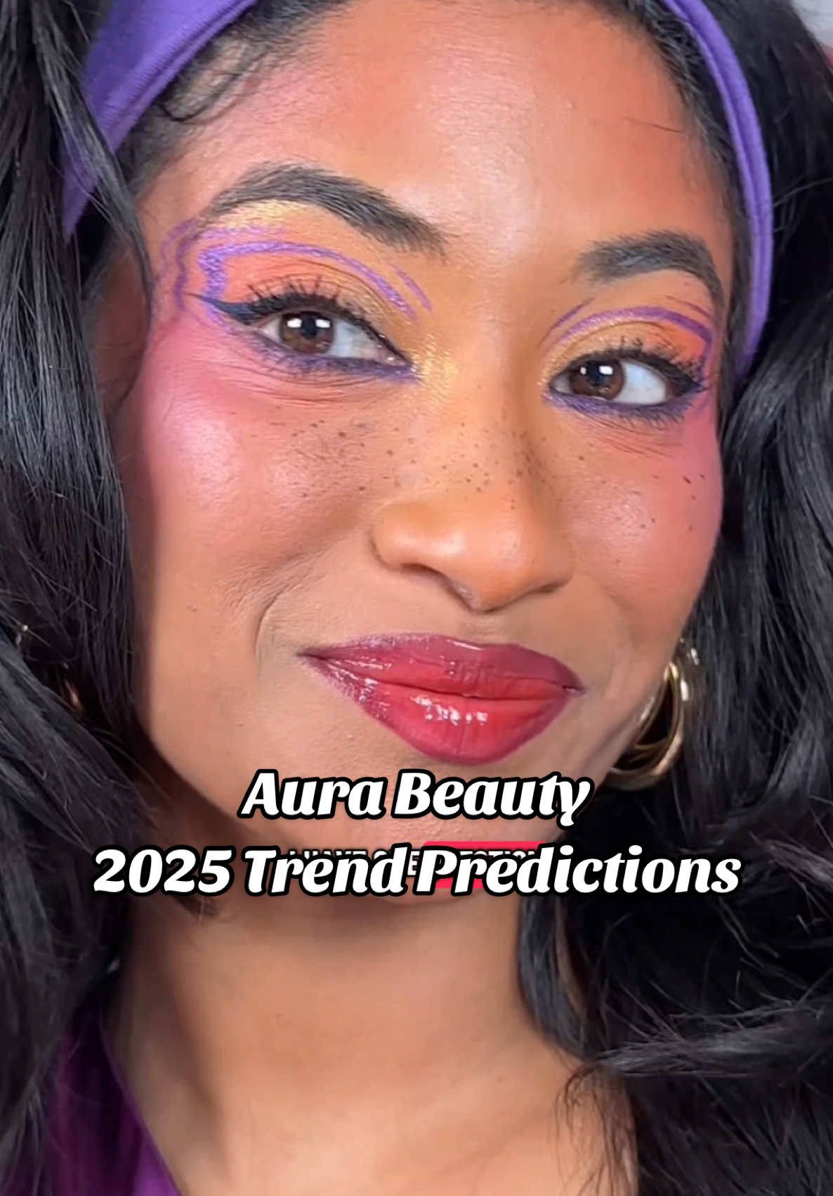 #PinterestPartner Aura Beauty is supposed to be trending in 2025 according to @pinterest predicts As the purple blush queen I love how this turned out but you can obviously slay aura makeup in every shade in the rainbow 🌈 AD #auramakeup #purpleblush #purplemakeup #browngirlmakeup #colorfulmakeup #makeuptrends #pinterestpredicts #pinterestmakeup #makeupinspo #creativemakeup