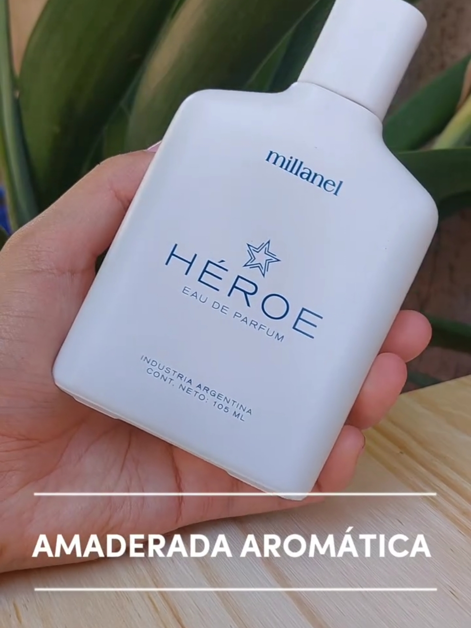 Para ellos..!! 😉 Perfume para hombre, HÉROE de @millanel_oficial  Cont. 105 ml ✨️Héroe es una fragancia compuesta por notas de bergamota, nuez moscada y manzana en su salida. Su corazón se compone de hojas de violeta y salvia y su fondo contiene madera de cedro y ámbar. #millanel #millaneloficial #revendedoramillanel #perfumehombre 