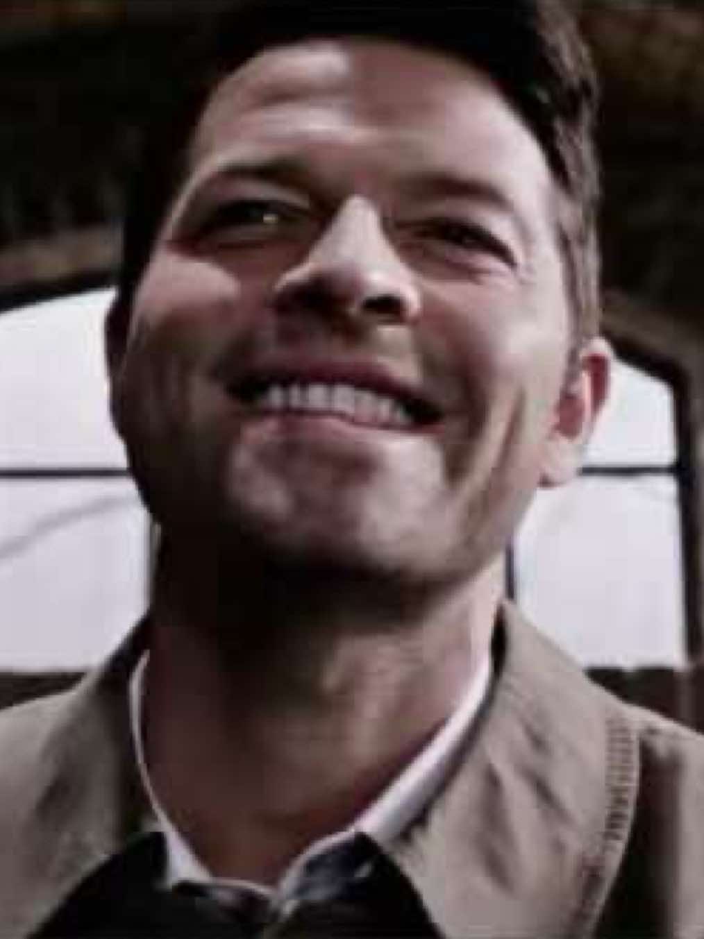 that smug smile he does... YES GAWDDD #casiferedit #supernaturaledit #spnedit #fyp #foryou #mishacollinsedit #castieledit #trending #casifer #supernatural #spn #castiel #mishacollins 