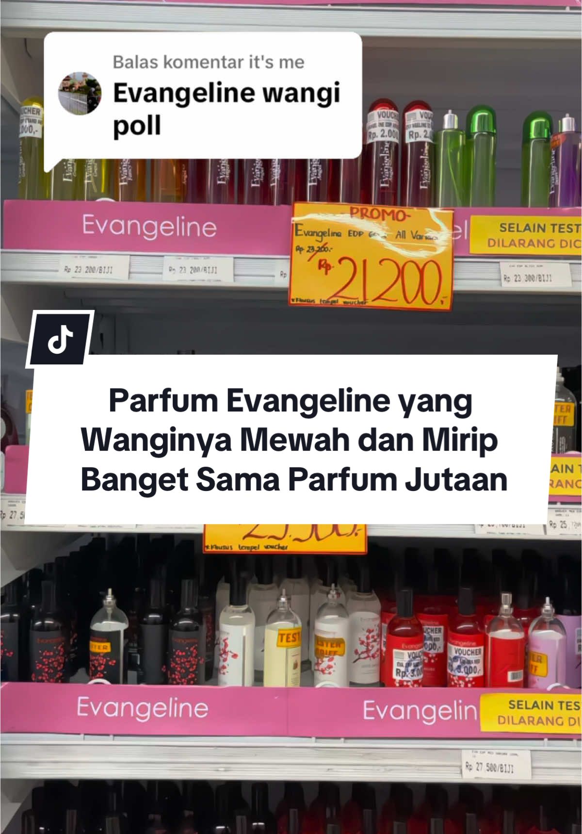 Membalas @it's me Rekomendasi Parfum Evangeline yang Wanginya Mewah dan Mirip Banget Sama Parfum Jutaan #parfum #parfumindomaret #parfumtahanlama 