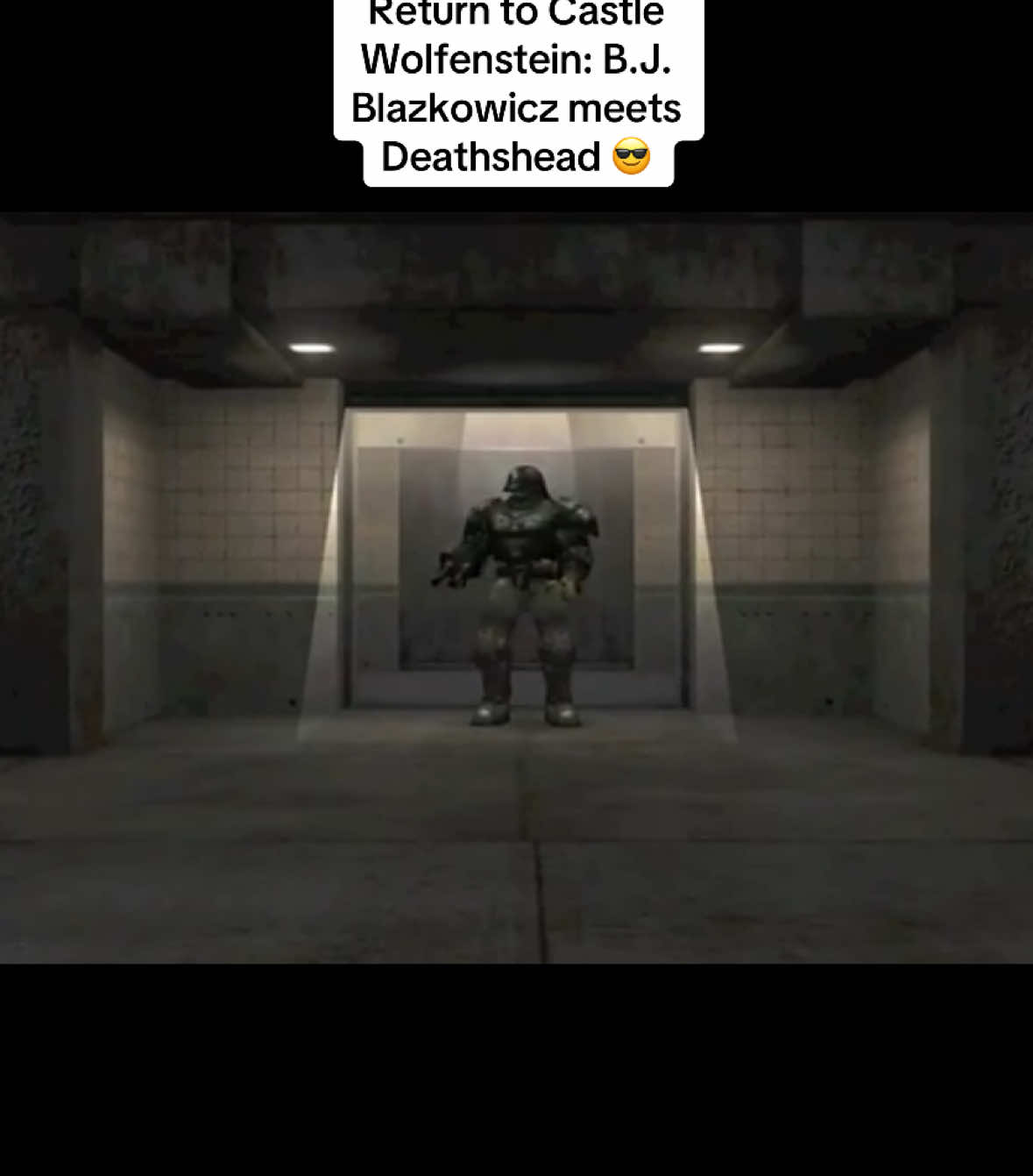 One of my favorite cutscenes in Return to Castle Wolfenstein 😎. #ReturnToCastleWolfenstein #Wolfenstein #WorldWar2 #SecondWorldWar #1943 #BJBlazkowicz #WolfensteinTikTok #WW2Games #GamingTok #GamingTikTok 