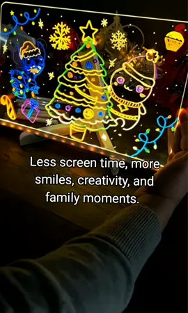 My kids love their Christmas gift. #LEDboard #lightboard  #magicboard #drawing #whiteboard #chirstmas  This LED light board helps them develop their creativity and imagination while keeping them entertained.