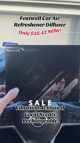 A car air refreshener diffuser that is vibration activated! Comes with six great scents! #cardiffuser #carsoftiktok #trucks #truckaccessories #caraccessories #giftsforhim #christmaspresents #holidayhaul #men #tiktokmademebuyit #airfreshener #carairfreshener #automotive 
