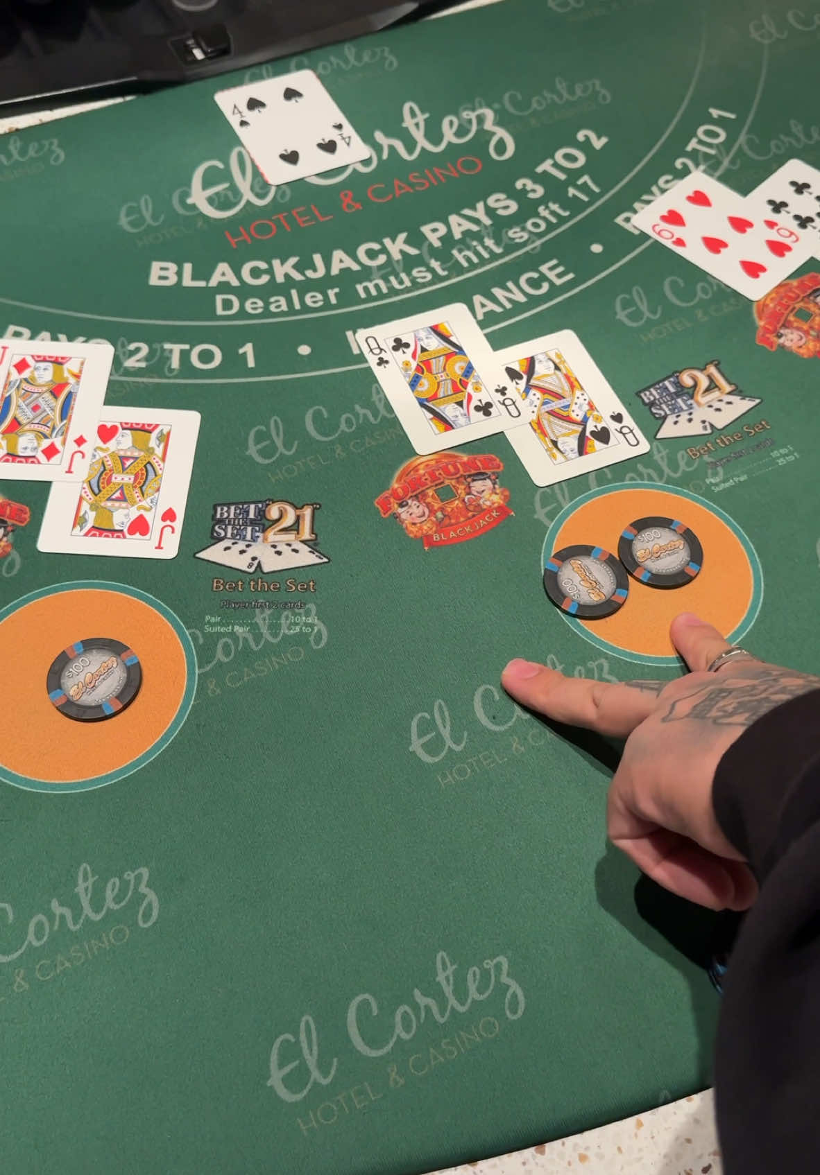 I just split my tens on blackjack #casino #gamble #gambling #lasvegas #blackjack