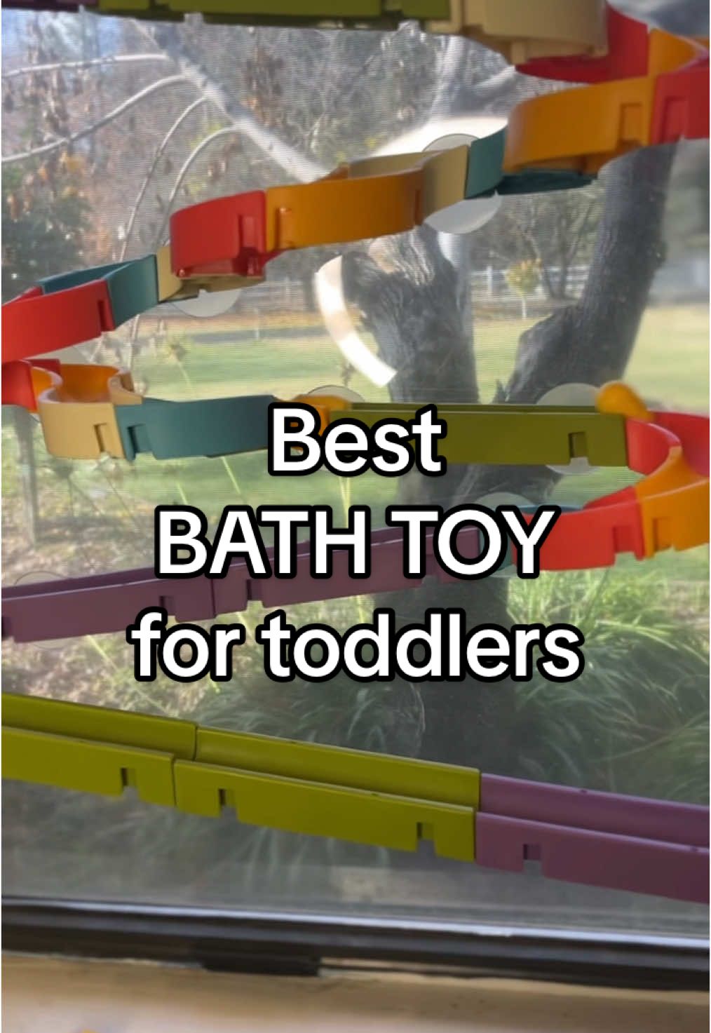 This bath toy is so fun and it can be designed however you want! #bathtoy #bathtoysforbaby #toysfortoddlers #stemtoys 