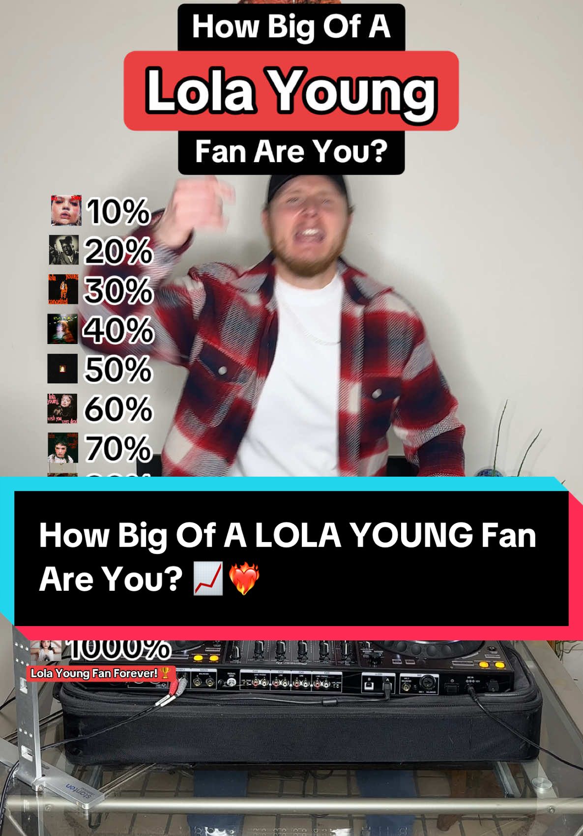 Are you a true Lola Young fan? Let me know if you can you get 1000% on this Lola Young song challenge! 📈❤️‍🔥 #lolayoung 