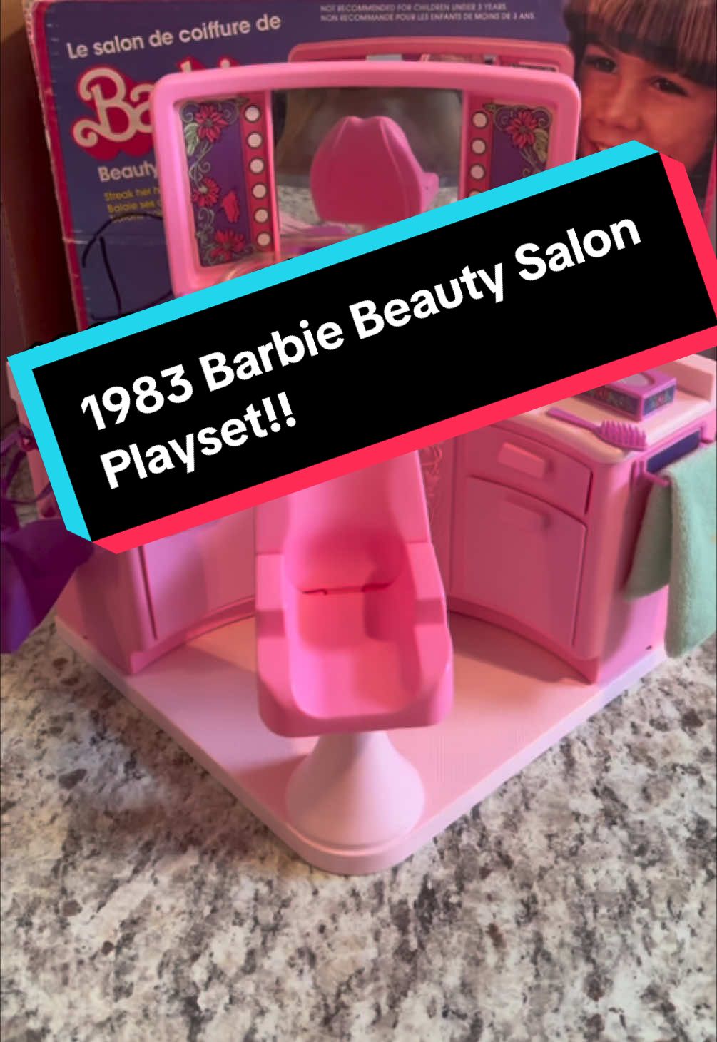 Pretty crazy the detail they packed into these sets! #barbie #barbiedoll #dollstagram #beautysalon #pretendplay #dollhouseminiatures #80skid #80snostalgia #childhoodmemories 